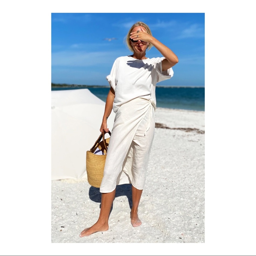 Emerson Fry TIE SKIRT - SALT